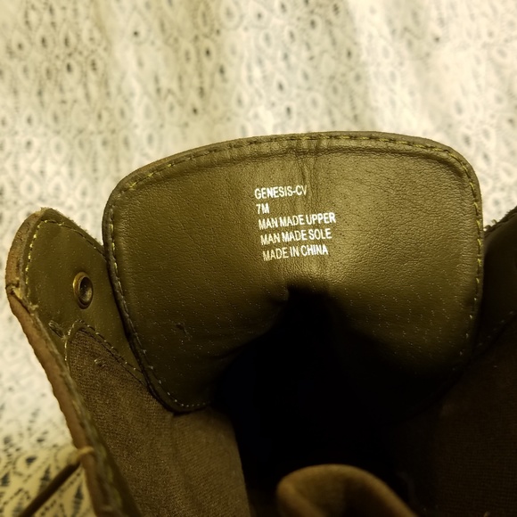 Crown Vintage Olive Green/Brown Lace-up Booties - Picture 3 of 8